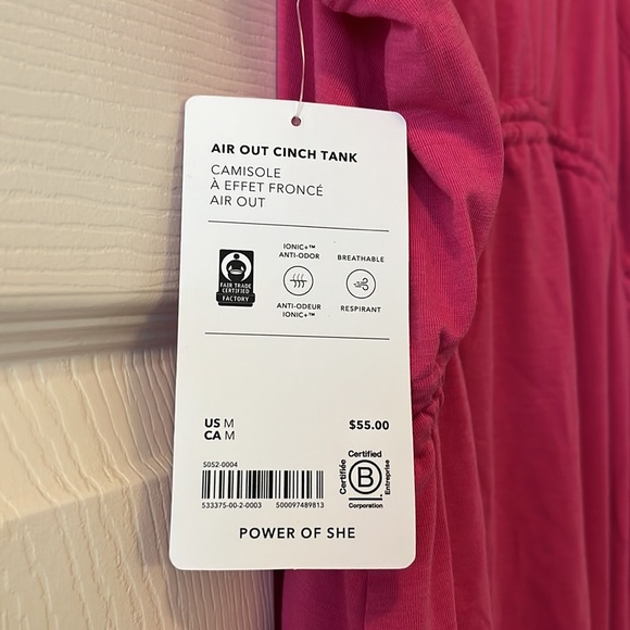 Women’s ATHLETA Sleeveless Shirt Medium Tank Top New with Tags Pink - Picture 10 of 11